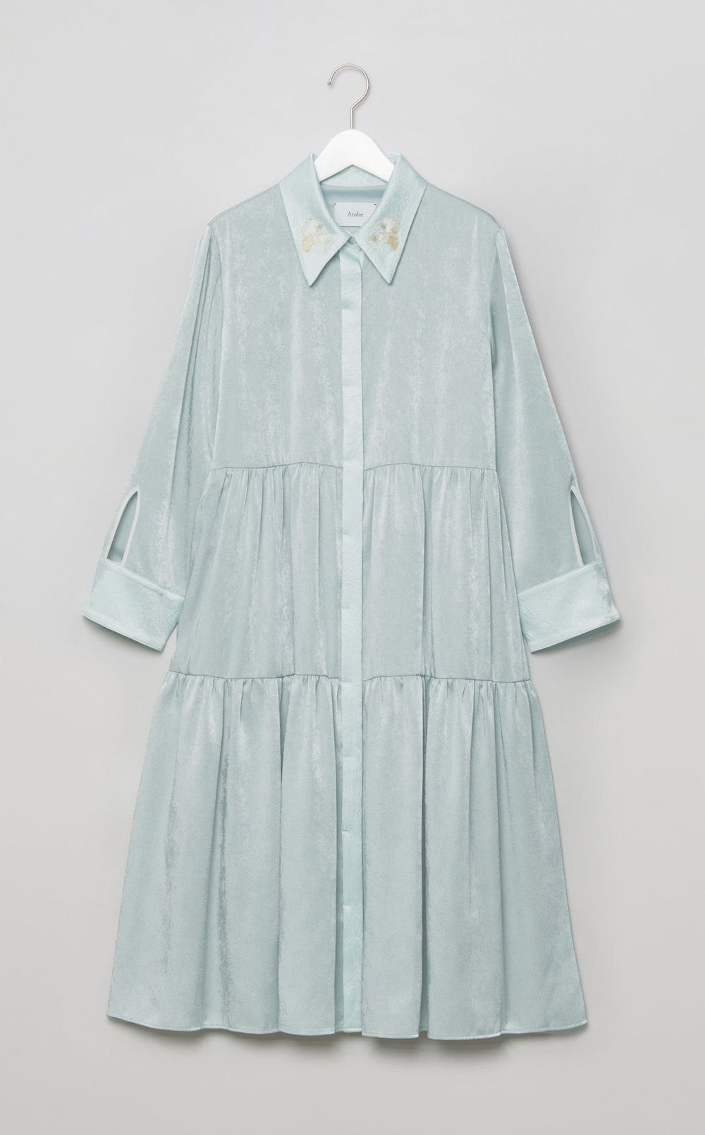 金駒刺繍ティアードワンピース