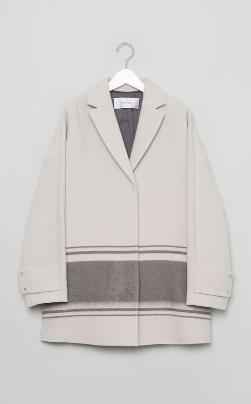 シャギーミックスボーダーコート