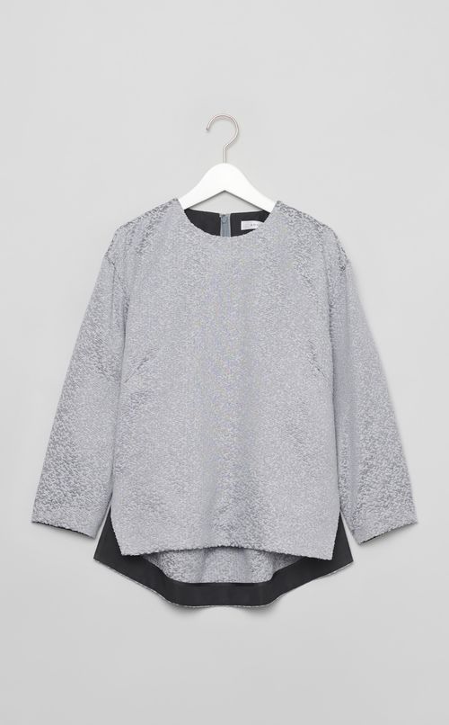 ラメブークレプルオーバーブラウス
