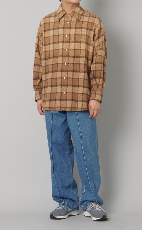 ユーズドウォッシュチェックシャツ