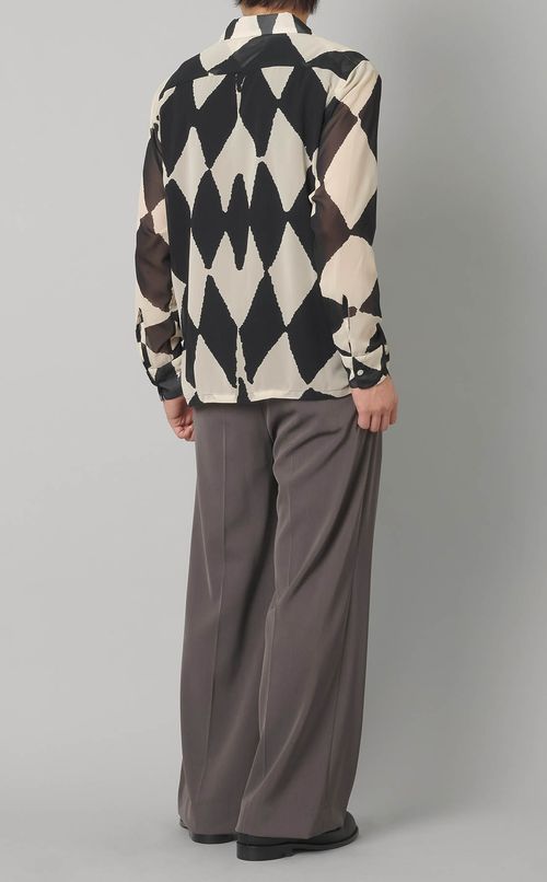 シフォンダイヤモンドオープンシャツ