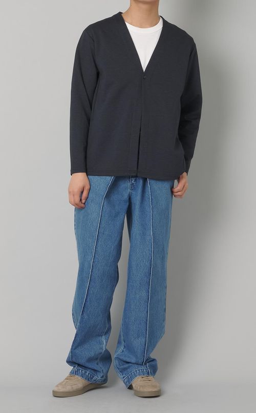 ビッグタックデニムトラウザーズ