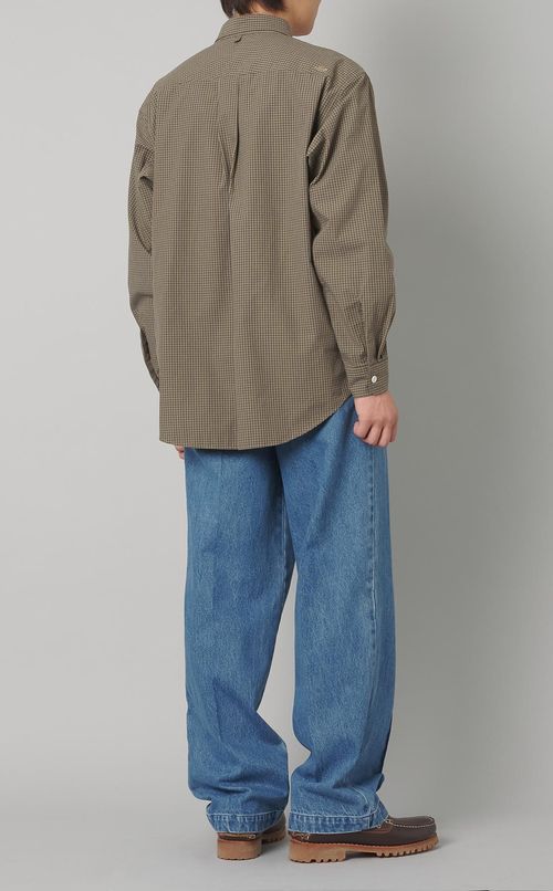 レギュラーカラーギンガムチェックシャツ