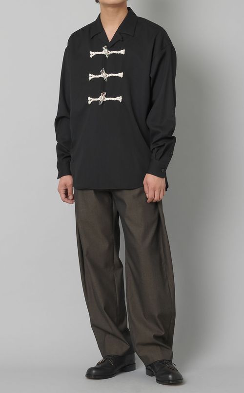 フラワートグルシャツ