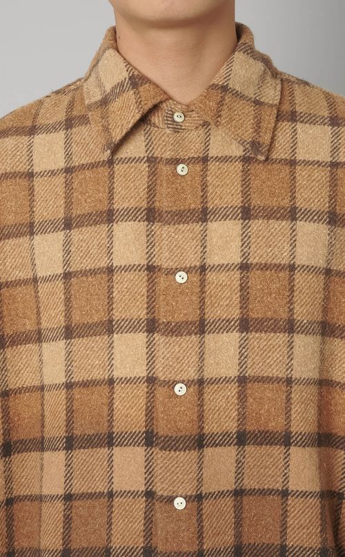 ユーズドウォッシュチェックシャツ