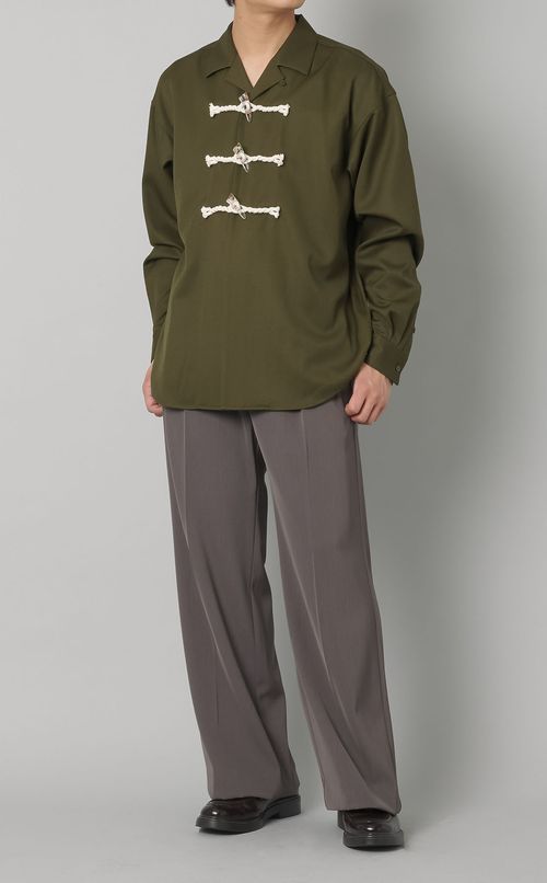 フラワートグルシャツ