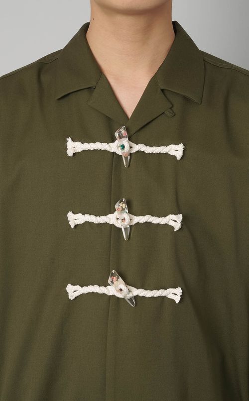 フラワートグルシャツ