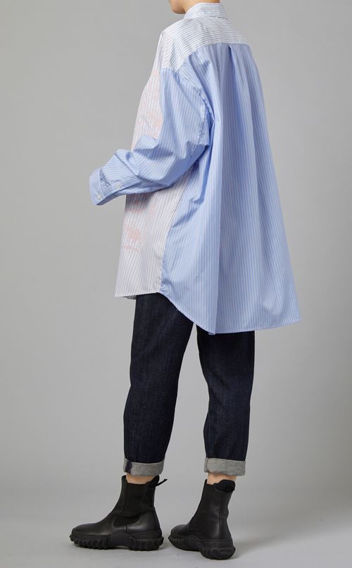 フロッキープリントシャツ