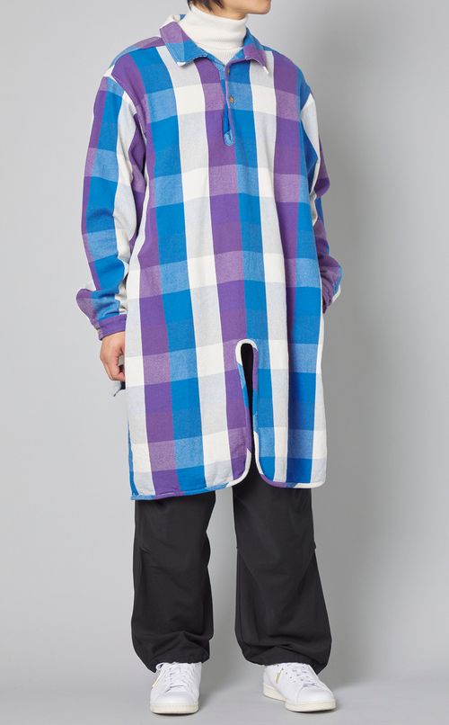 フランネルチェックロングシャツ