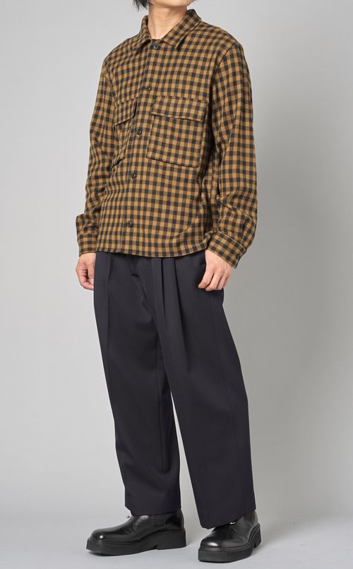 ダブルポケットチェックシャツ