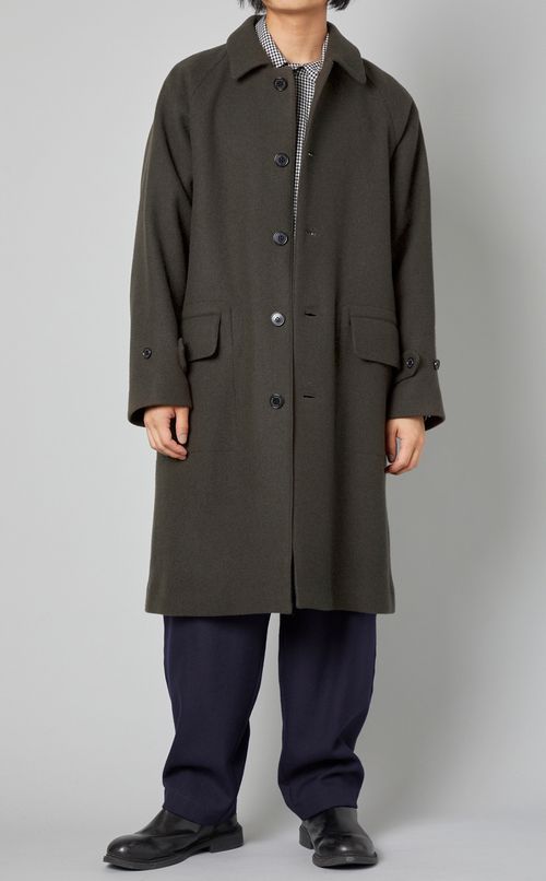 ウールメルトンバルカラーコート