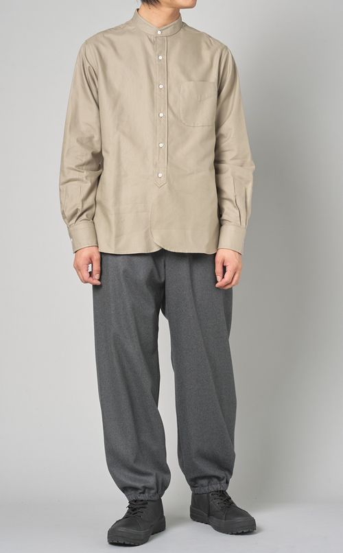 ウールカシミヤドローストリングパンツ