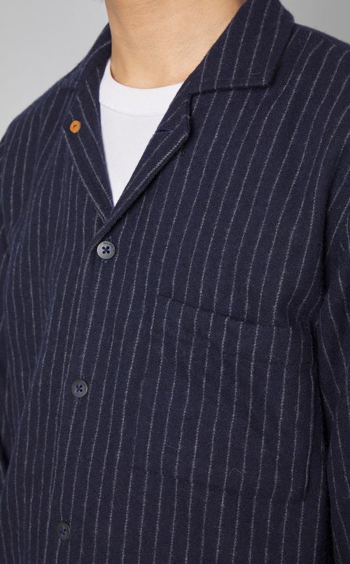 エコウールオープンカラーシャツ