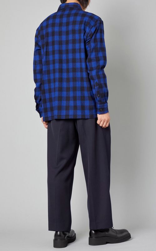 ウールチェックワークシャツ