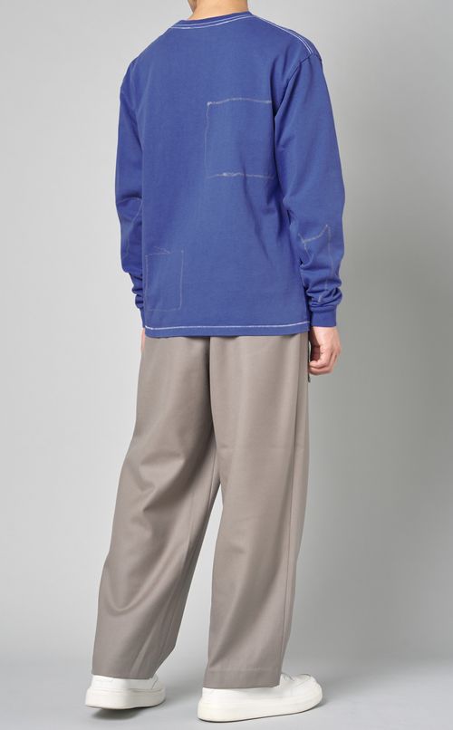 サシコ刺繍クルーネックロングTシャツ