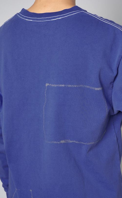 サシコ刺繍クルーネックロングTシャツ