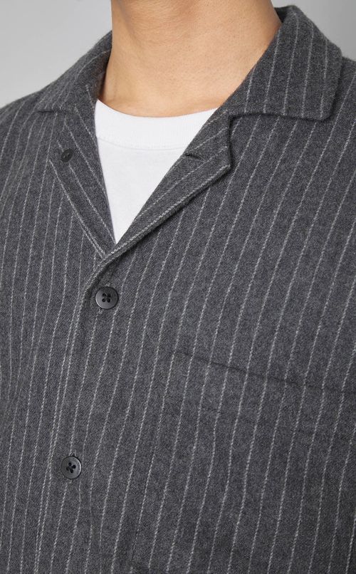 エコウールオープンカラーシャツ