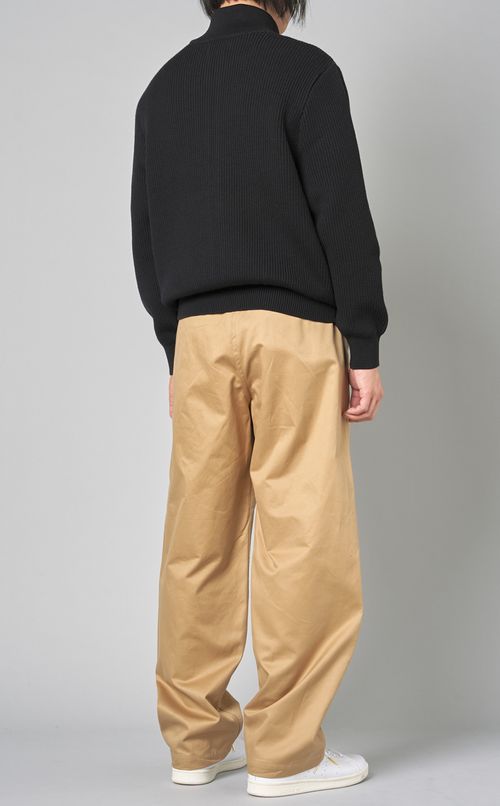 リブニットジップブルゾン