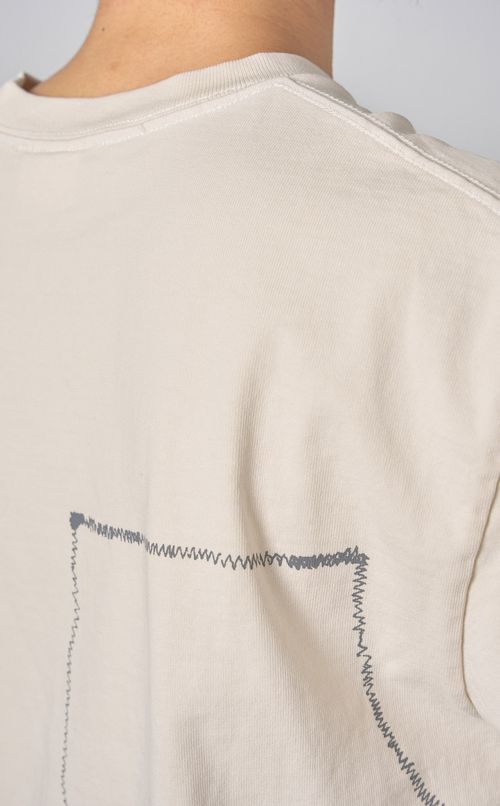 サシコ刺繍クルーネックロングTシャツ