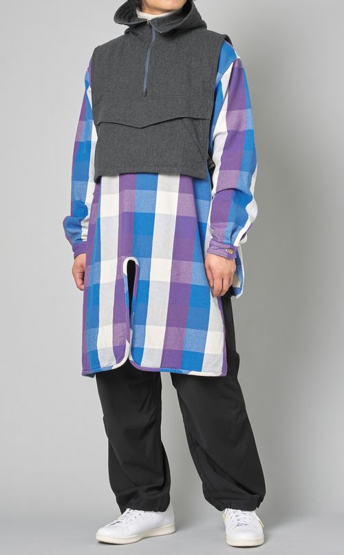 フランネルチェックロングシャツ