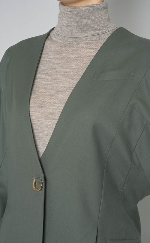 ウールノーカラージャケット