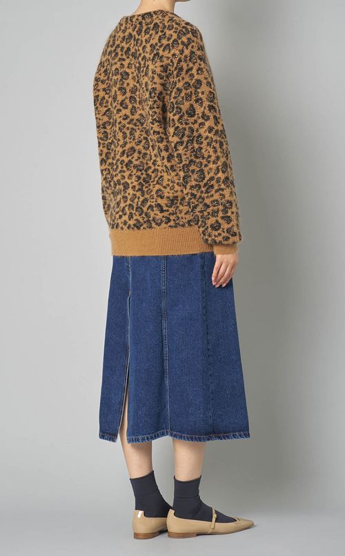 レオパードVネックカーディガン