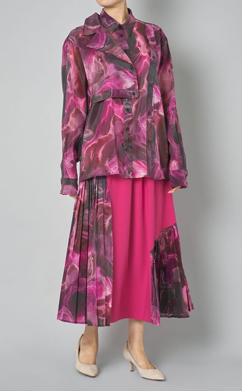 マーブルペイントビッグシャツ