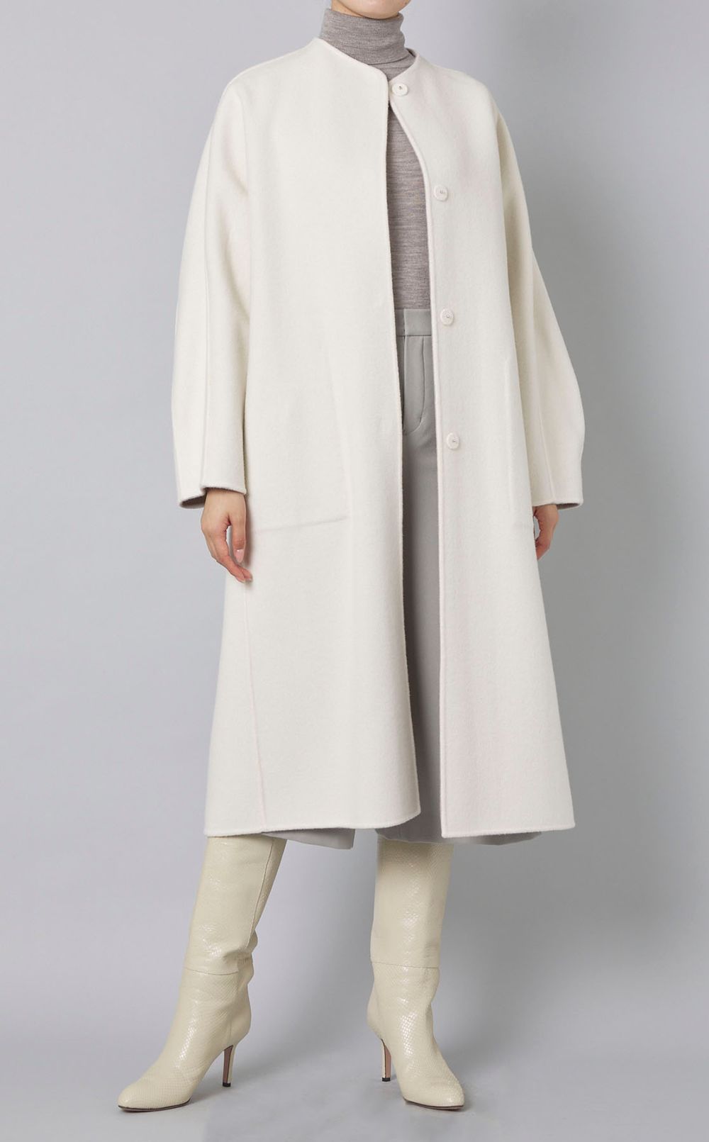 2トーンリバーロングコート