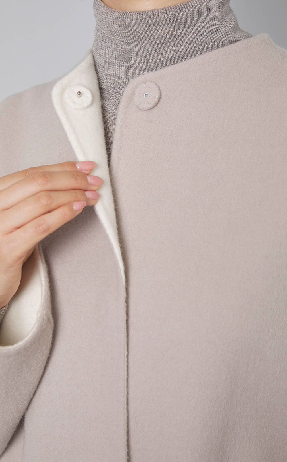 2トーンリバーロングコート