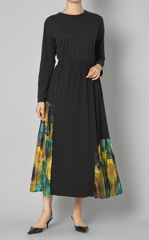 マーブルペイントプリーツスカート