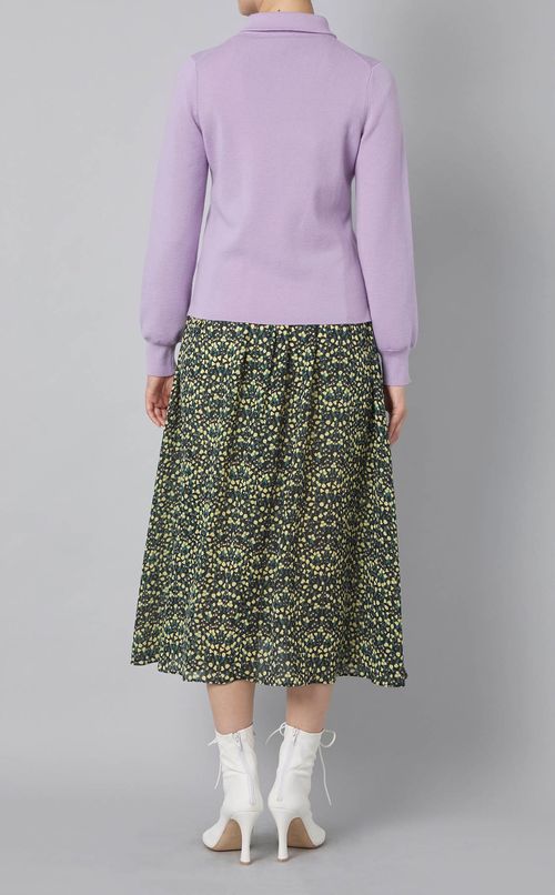 ボウタイハイネックニット