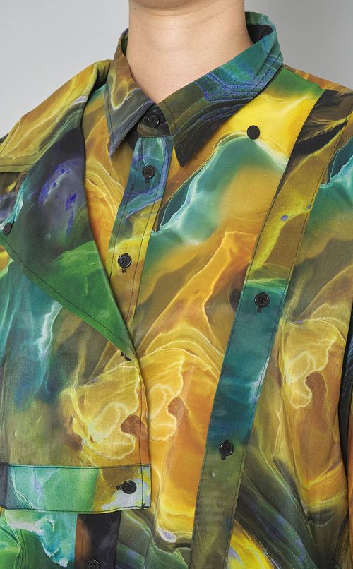 マーブルペイントビッグシャツ