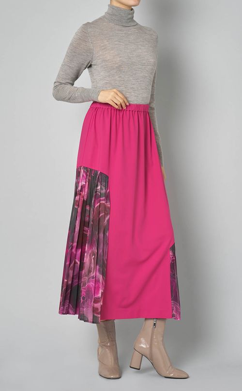 マーブルペイントプリーツスカート