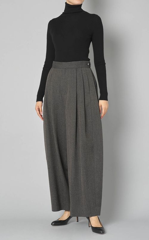 シャンブレーツイードワイドパンツ