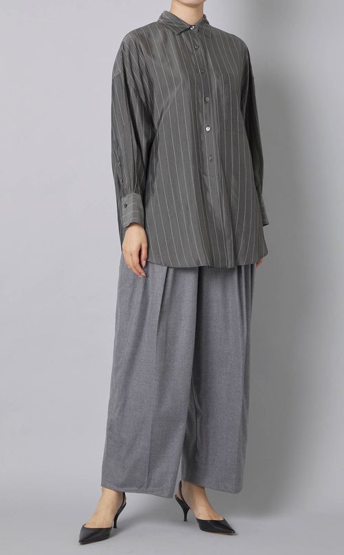 ウールフランネルワイドパンツ