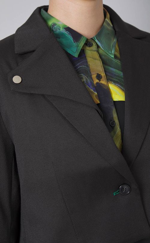 スリーブファスナーショートジャケット