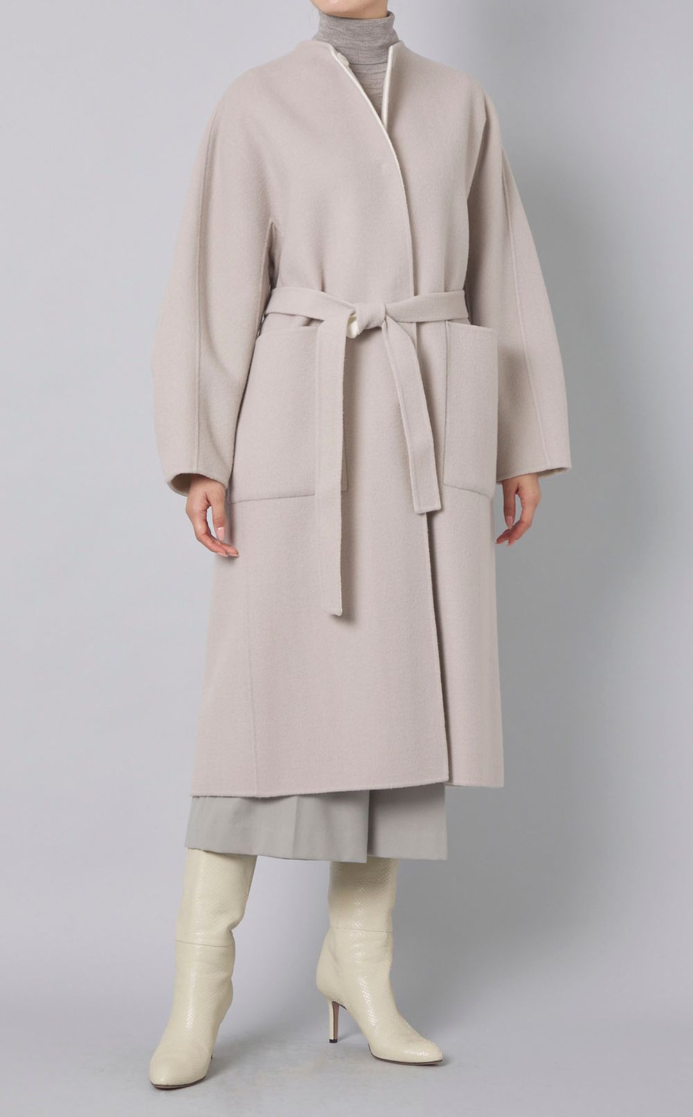 2トーンリバーロングコート