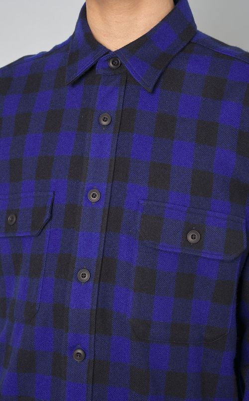 ウールチェックワークシャツ