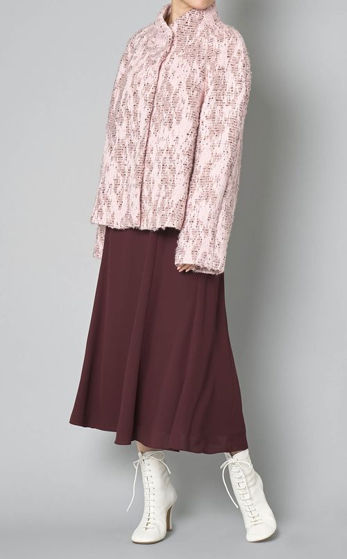 ツイードハイネックジャケット