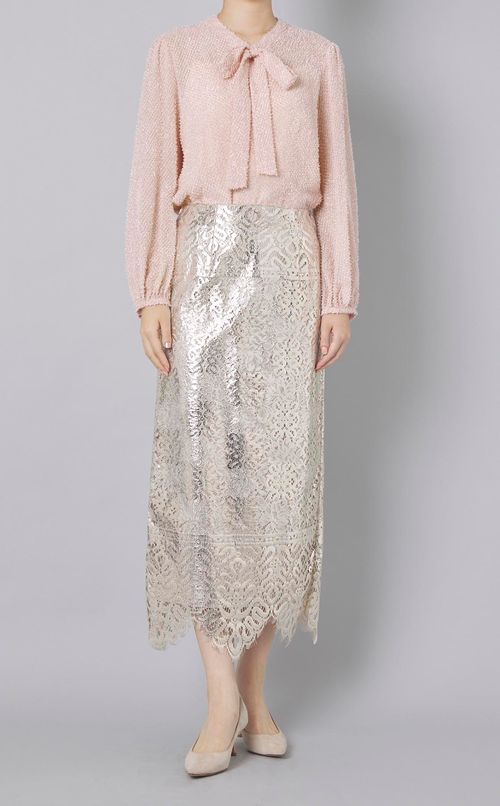 箔レースタイトスカート