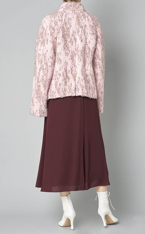 ツイードハイネックジャケット