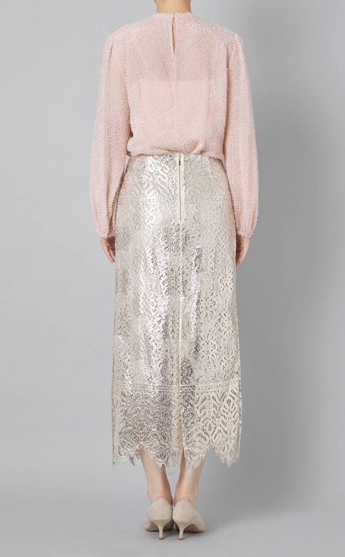 箔レースタイトスカート