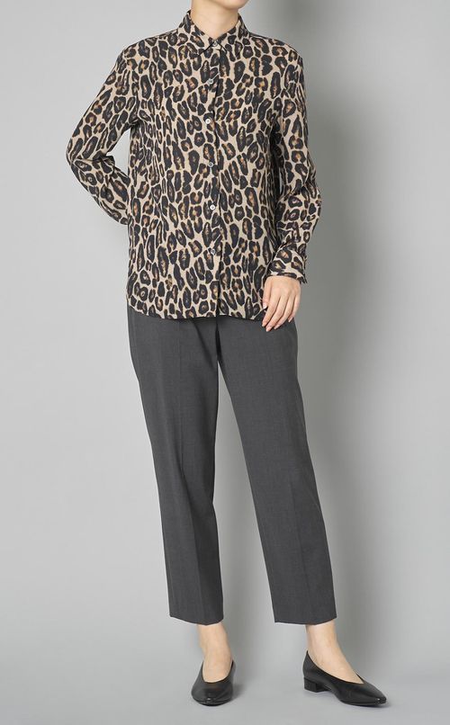 レオパードプリントシャツ