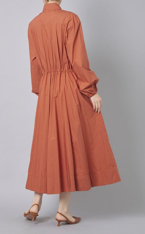 コットンギャザーシャツワンピース