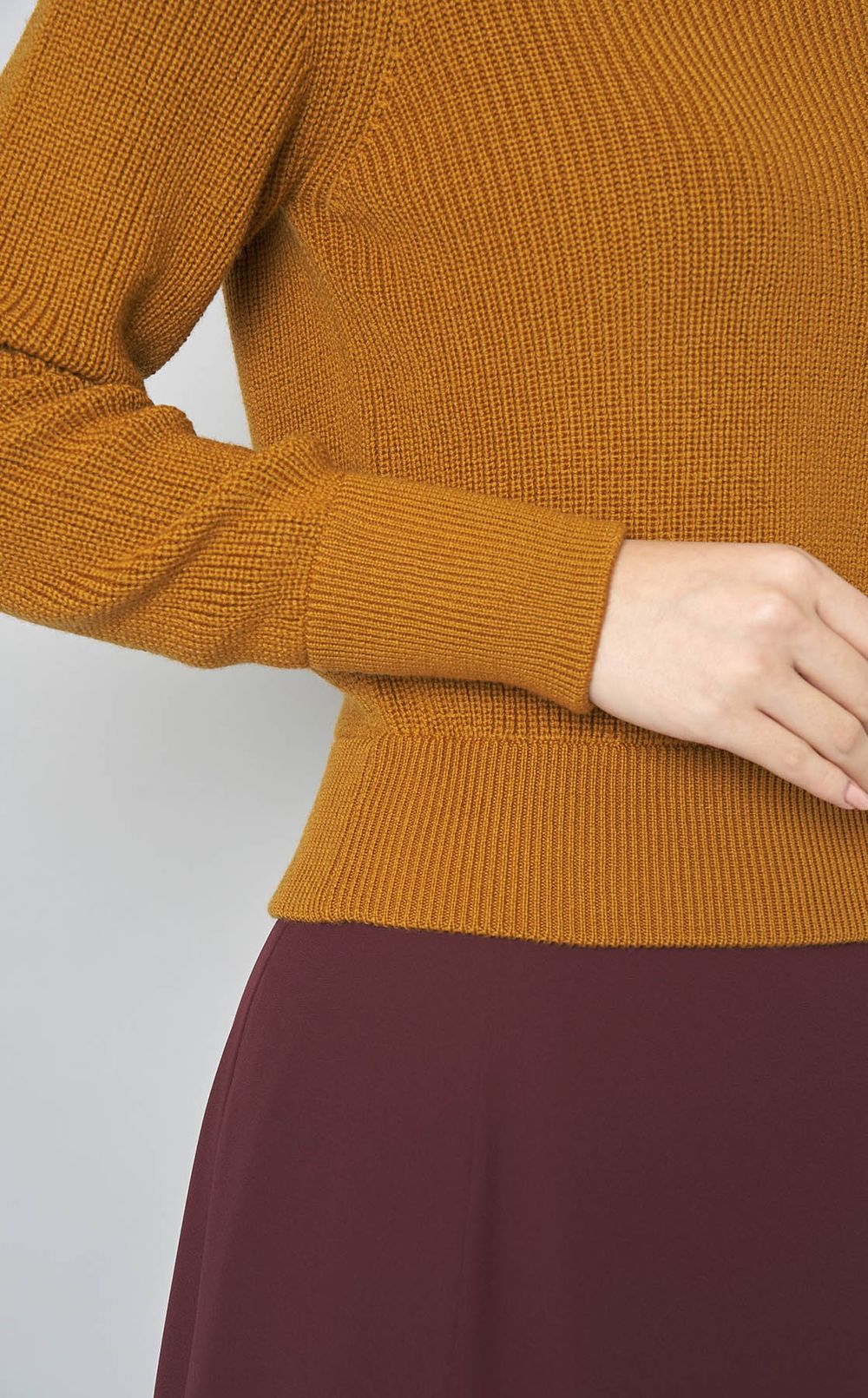 ウールクルーネックニットプルオーバー