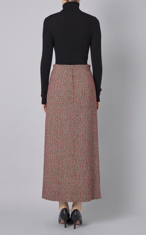 ツイードタイトロングスカート