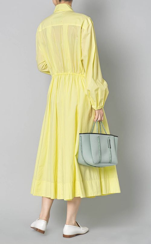 コットンギャザーシャツワンピース