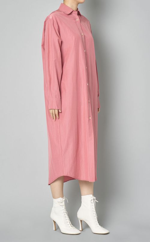 ドロップショルダーシャツワンピース