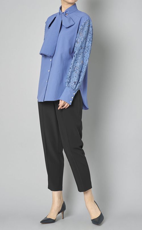 タイプライターレーススリーブブラウス