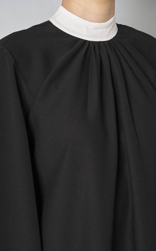 リボンタイ付ギャザーワンピース